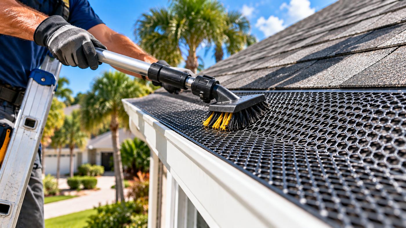 Gutter guard cleaning in Wellington, FL